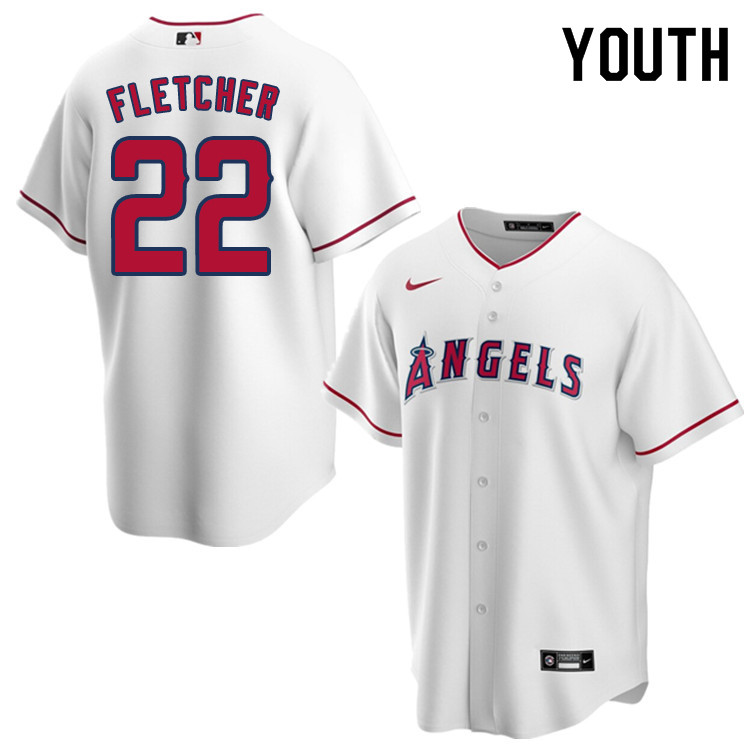 Nike Youth #22 David Fletcher Los Angeles Angels Baseball Jerseys Sale-White